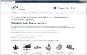 Onlineshop ADR AG - CD Kopierer & Verpackungsmaschinen / Flash und HDD Kopiergeräte / Löschgeräte und Degausser